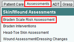 Braden Scale Risk Assessment