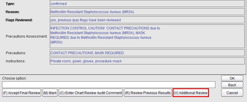 Additional Review button