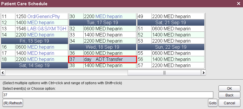 checkout sending unit ADT transfer