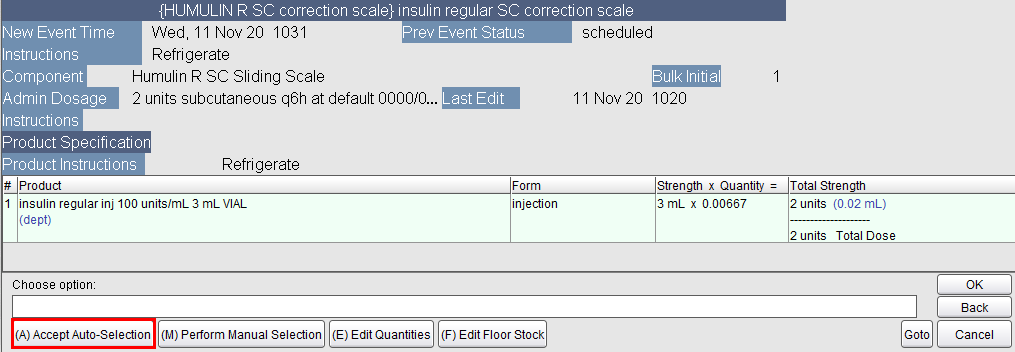 Choose Accept Auto-Selection