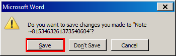 Click Save for notes to enter in EPR