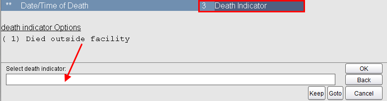 Death Indicator field