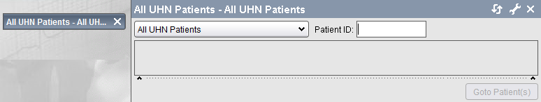 Patient ID search field
