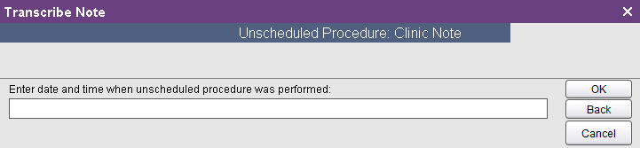 Enter date and time