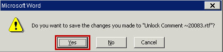 Yes to save