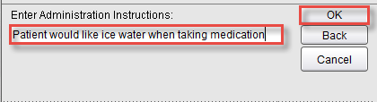 Enter Administration Instructions