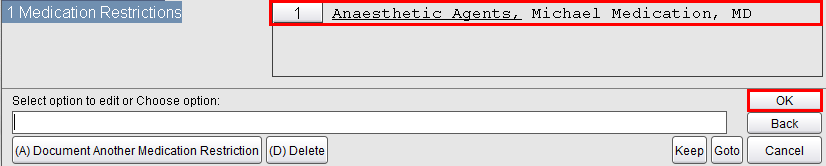 Mediction Restriction option selected Mediction Restriction option selected