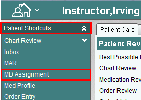 Patient Shortcuts - MD Assignment