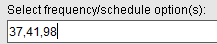 Select frequency/schedule option