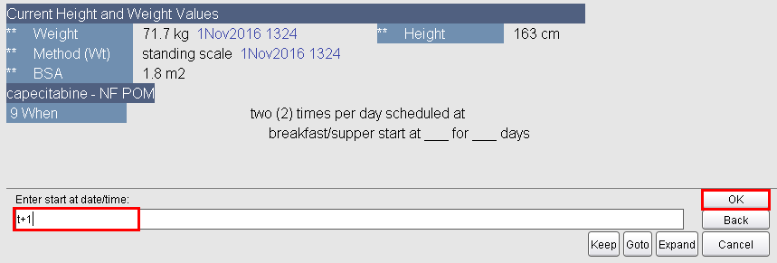 Enter start at date/time