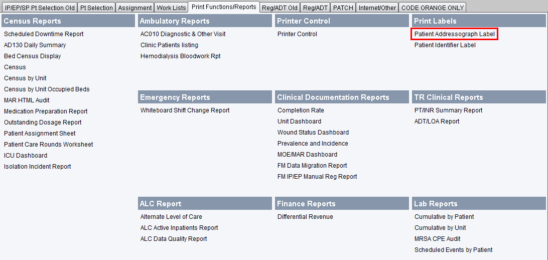 RNs Printing Patient Labels