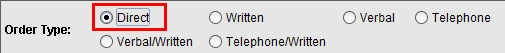 Order Type: Direct