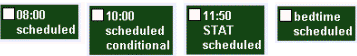 Scheduled dose event example