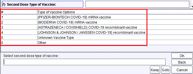 Second Dose Type of Vaccine