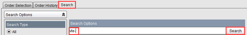 VTE Search Option