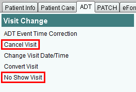 Acute Care - Visit Change block