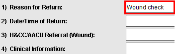 Wound check fields