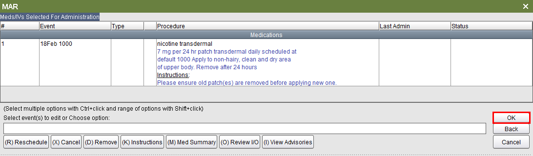 Complete status - nicotine transdermal