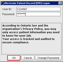 Logon window