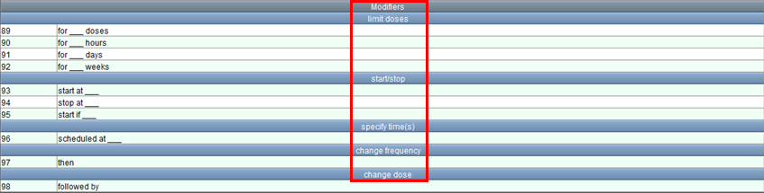 Frequency Modifiers