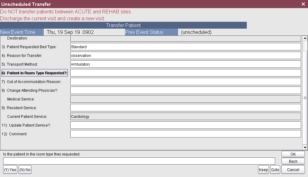 Patient in Room Type Requested?