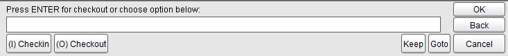 Press enter for checkout