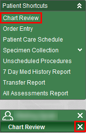 Open Chart Review to refresh Patient Desktop