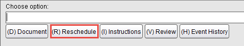 Reschedule button