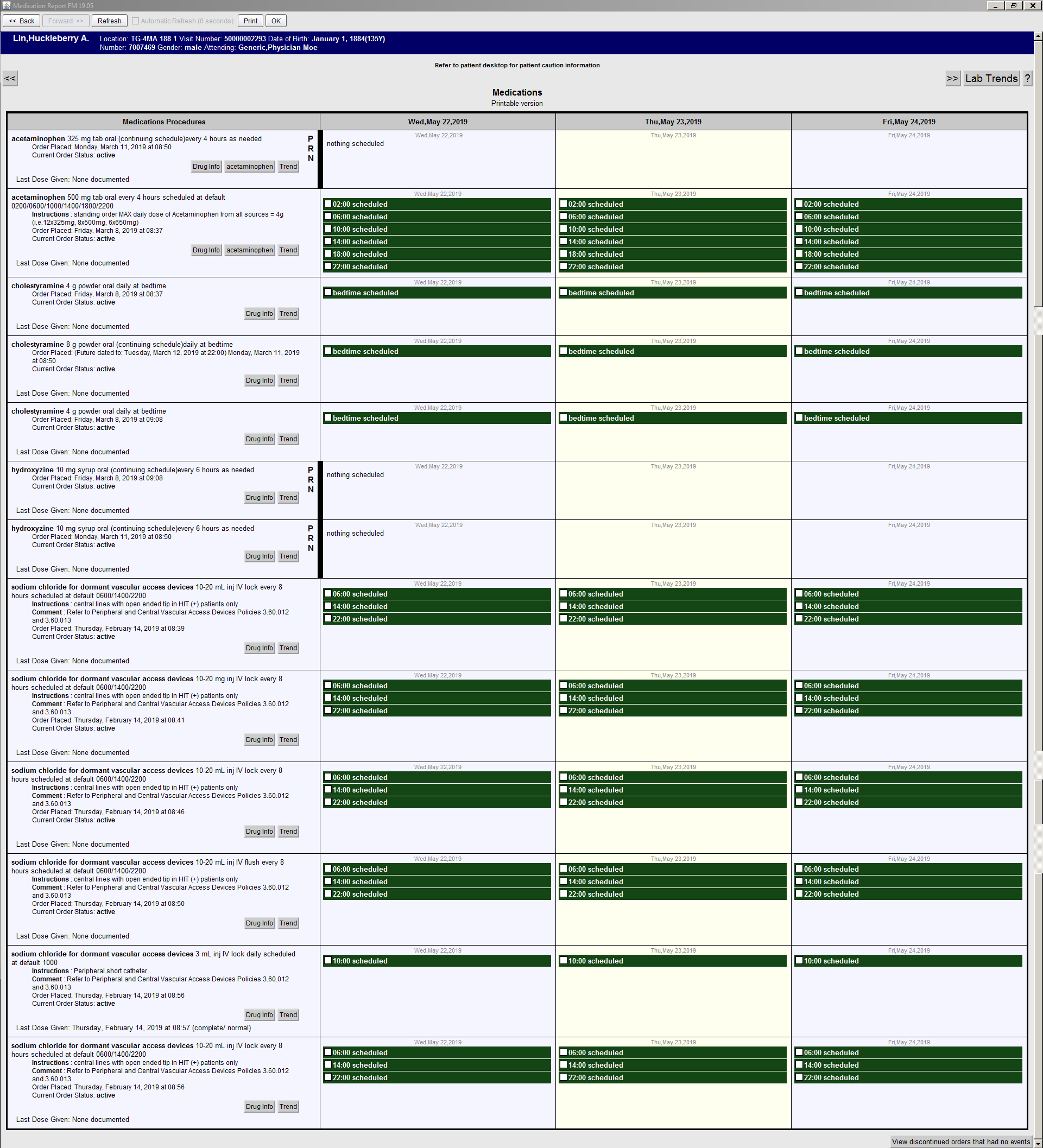 Transfer Report sample